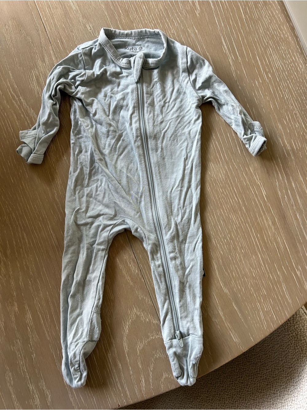 Kyte BABY Light Blue Footed Zip One-Piece